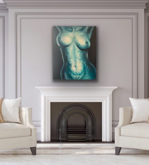 Lulu textured acrylic abstract nude
